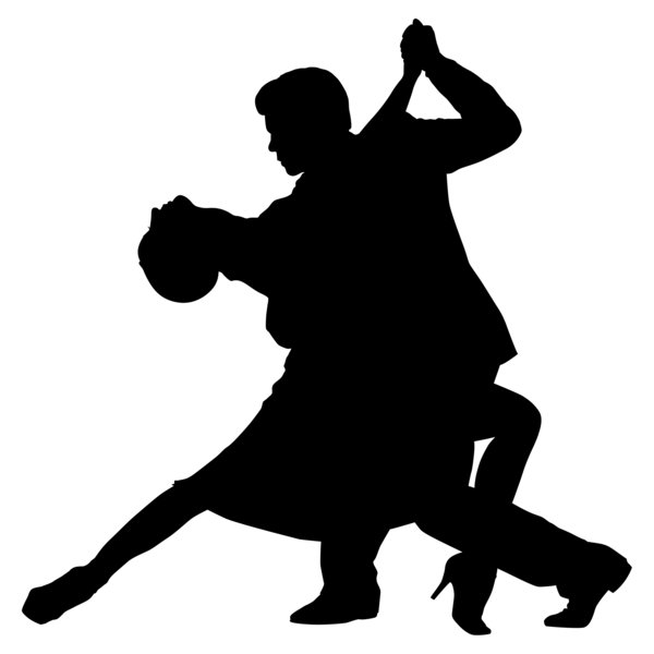 Taxitänzer Tanzpaar Silhouette